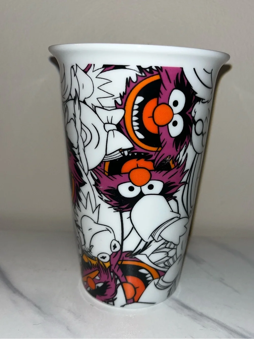 Disney Muppets Double Walled Porcelin Cup Tumbler No Lid Jim Henson